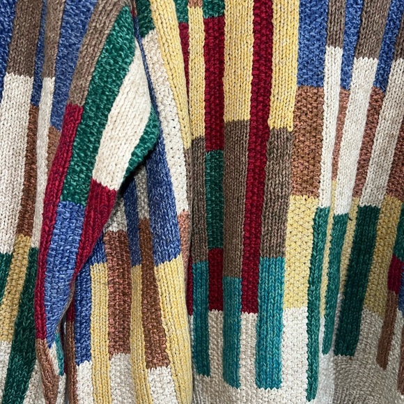 Blake & Manley hand knitted Striped Crewneck Sweater Colorful Striped Sweater - Picture 6 of 14